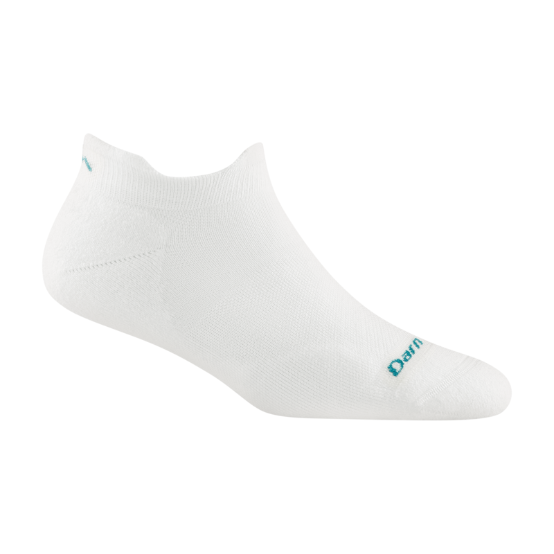 Darn Tough Women's Run No Show Tab Ultra-Light Socks in White