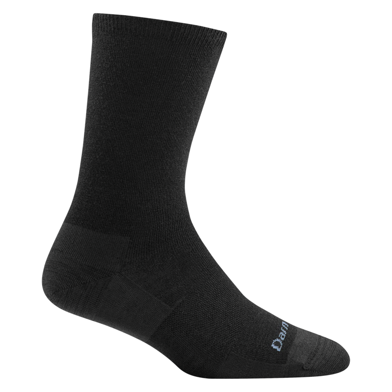 Darn Tough Women's Solid Basic Crew LW Lifestyle Socks in Black