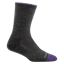Darn Tough Women's Solid Basic Crew LW Lifestyle Socks in Charcoal