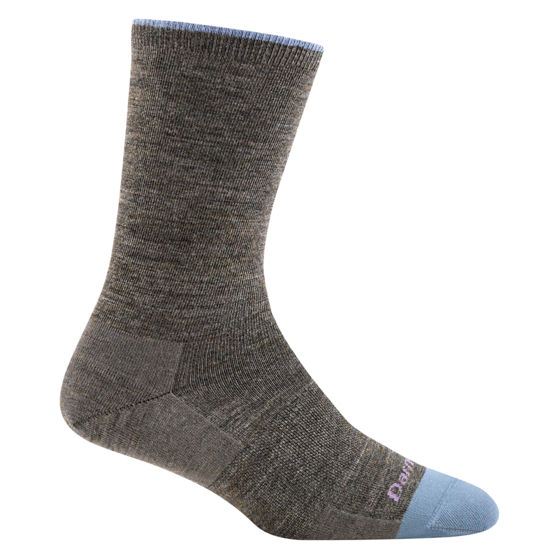Darn Tough Women's Solid Basic Crew LW Lifestyle Socks in Taupe