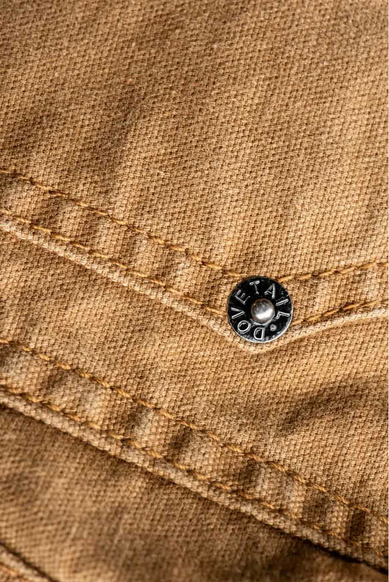 Dovetail Women's Freshley Canvas Overall in Saddle Brown-4