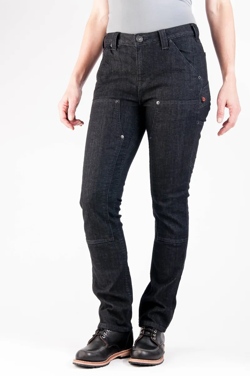 Dovetail Women's Maven Slim Pant in Black Denim