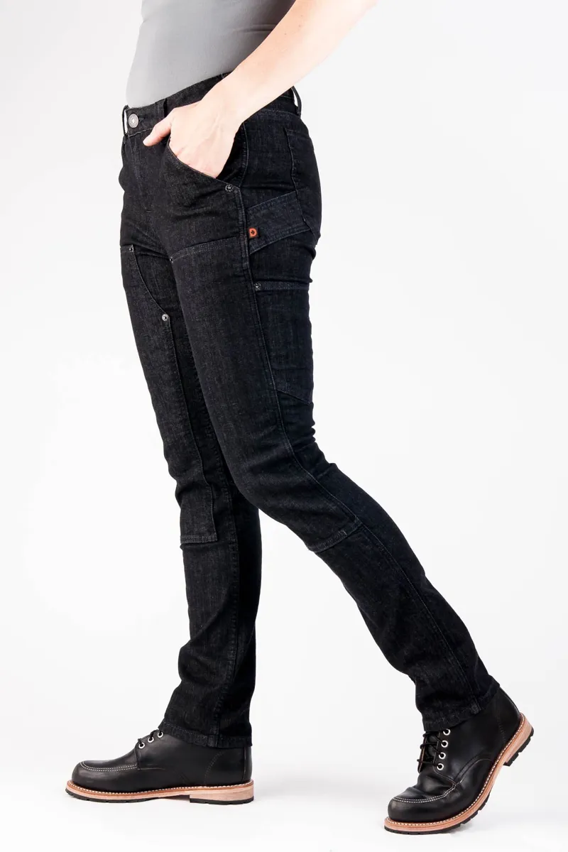Dovetail Women's Maven Slim Pant in Black Denim-1