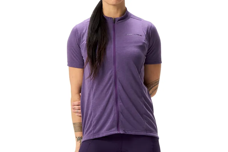 Endura Women's Loop Short Sleeve Zipped Jersey in Heather