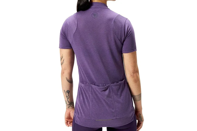 Endura Women's Loop Short Sleeve Zipped Jersey in Heather-1