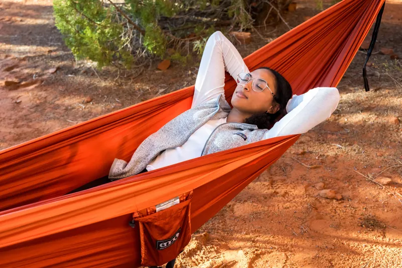 Eno DoubleNest Hammock in Canyon and Coral-8