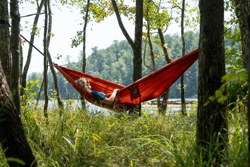 Eno DoubleNest Hammock in Canyon and Coral-9