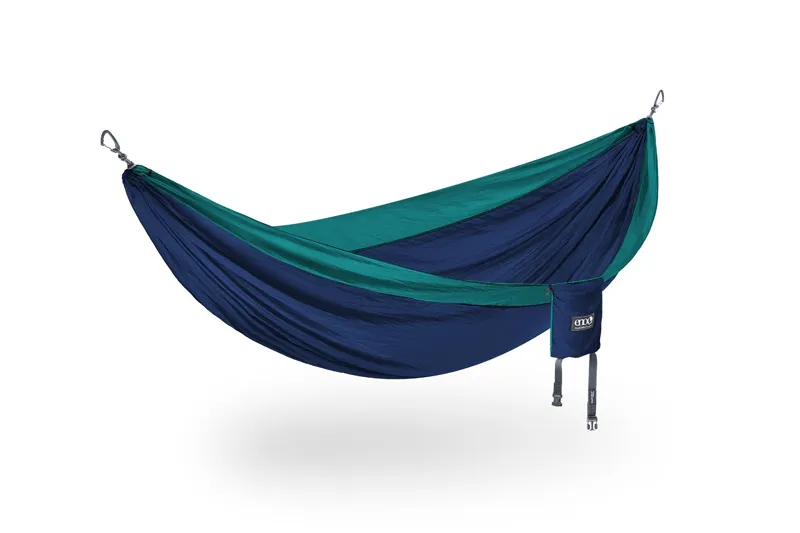 Eno DoubleNest Hammock in Navy and Seafoam