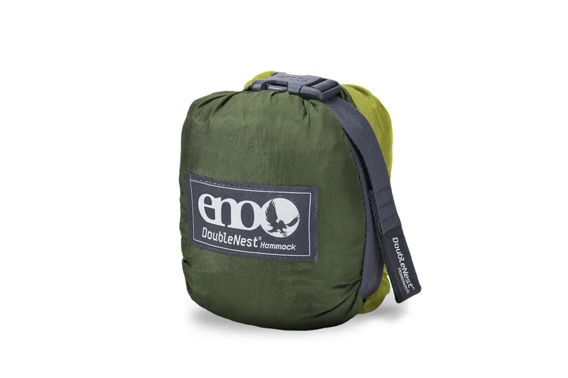 Eno DoubleNest Hammock in Olive and Melon-1