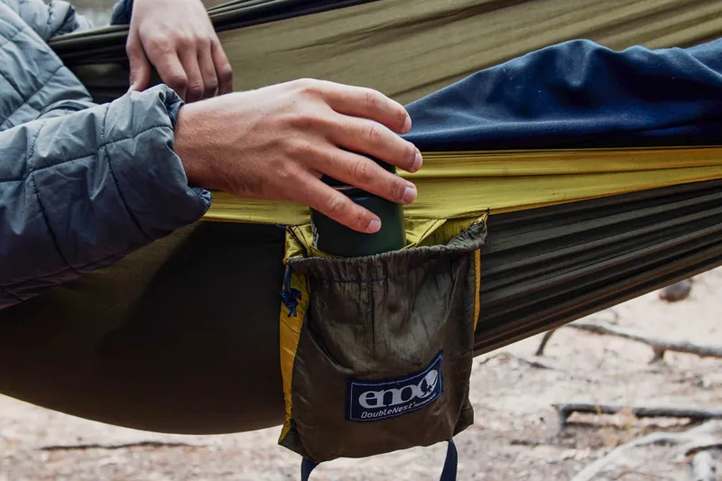 Eno DoubleNest Hammock in Olive and Melon-7