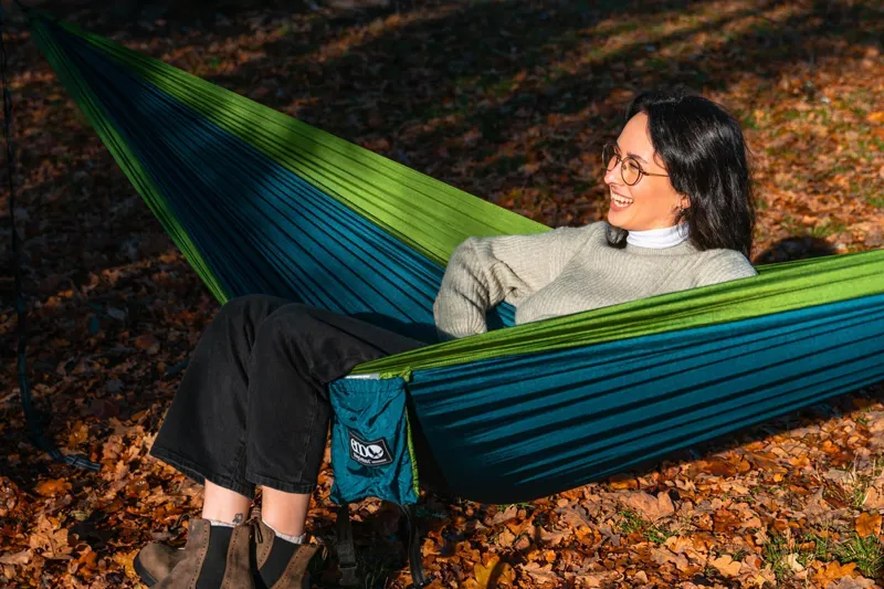 Eno SingleNest Hammock in Marine and Cedar-5