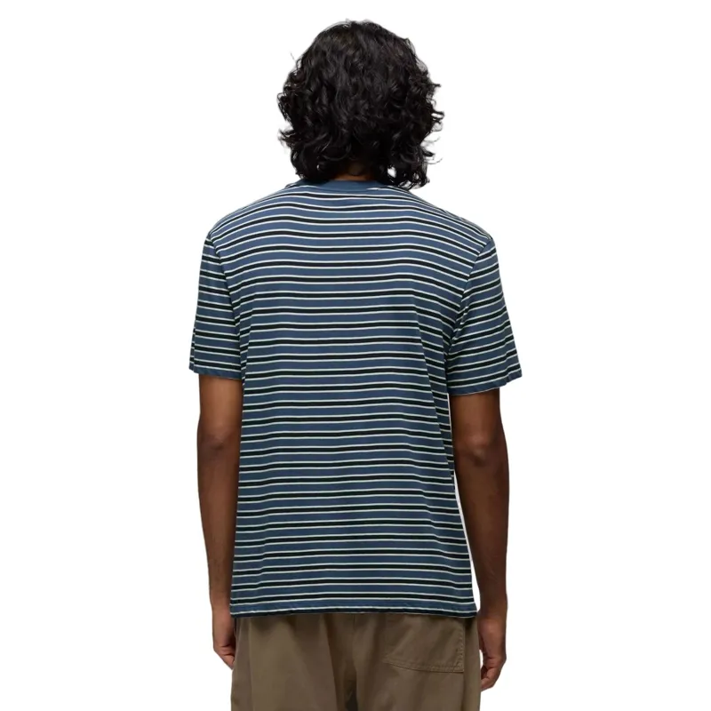 Prana Everyday Short Sleeve Tee in Bluff Blue Stripe-1