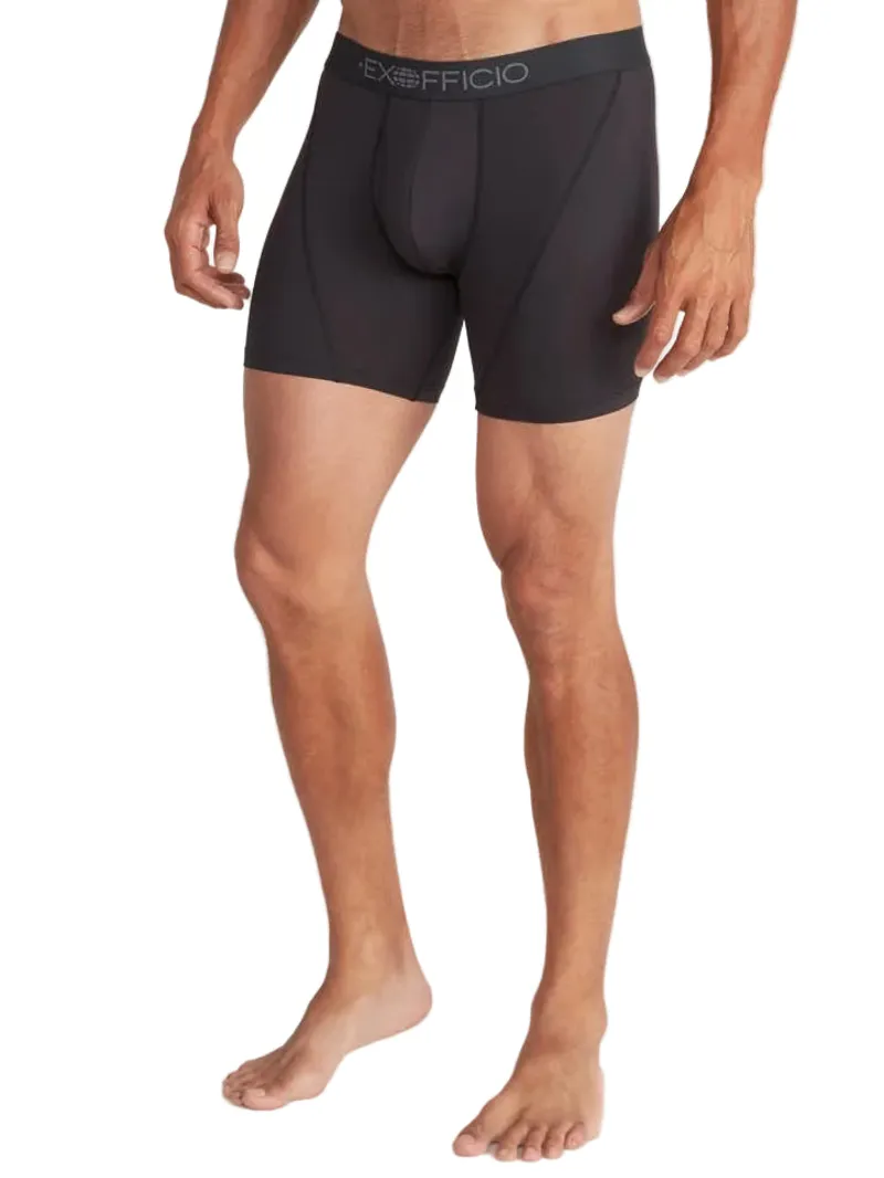 Ex Officio Give-N-Go Sport 2.0 Boxer Brief 6 inch in Black/Black-1