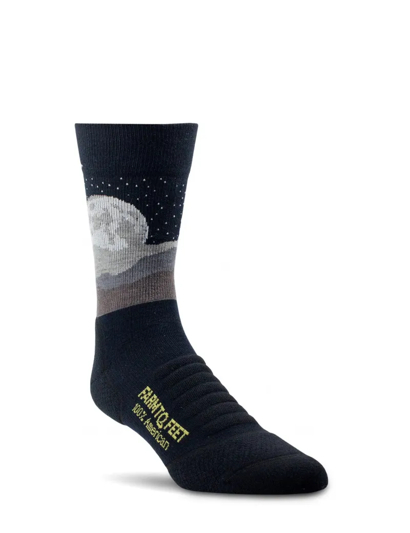 Farm To Feet Apollo Light Targeted Cushion 3/4 Crew in Black