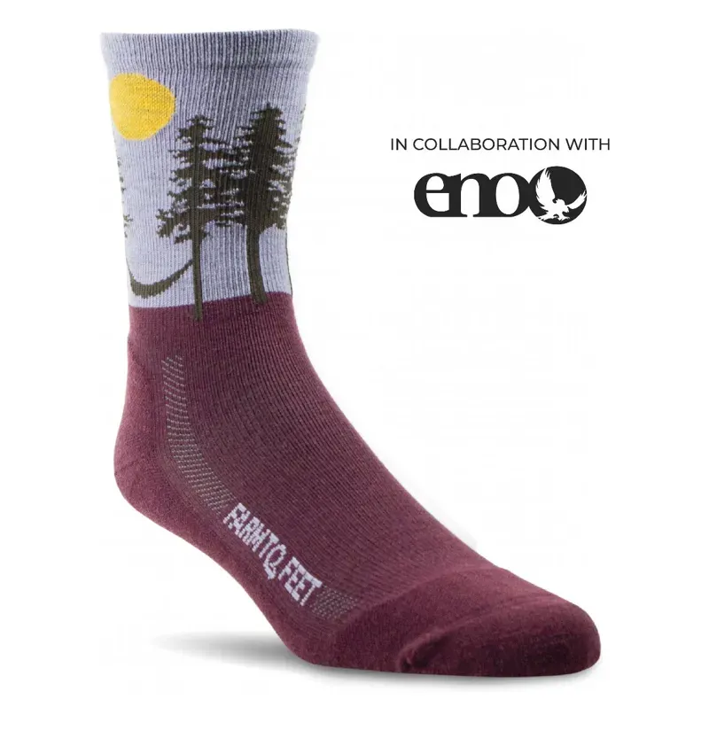 Farm To Feet Asheville Light Targeted Cushion 3/4 Crew in Plum