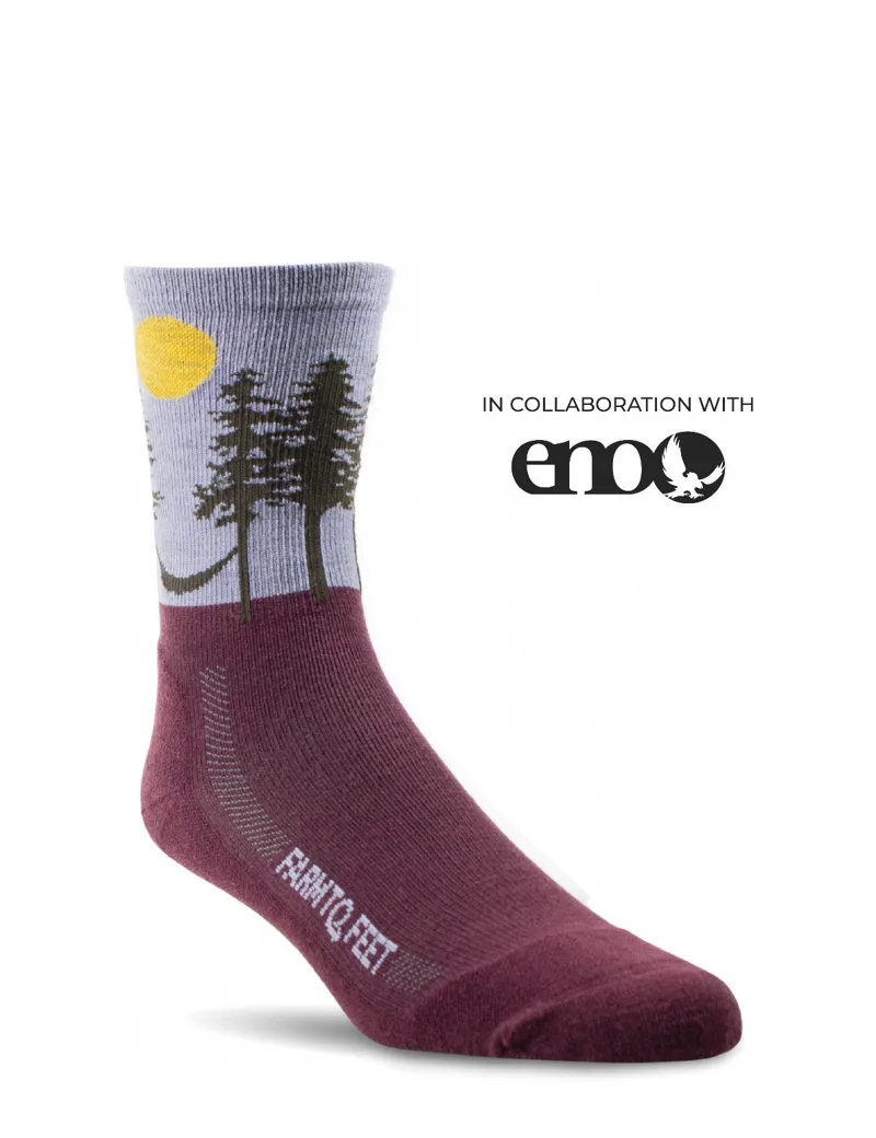 Farm To Feet Asheville Light Targeted Cushion 3/4 Crew in Plum-1