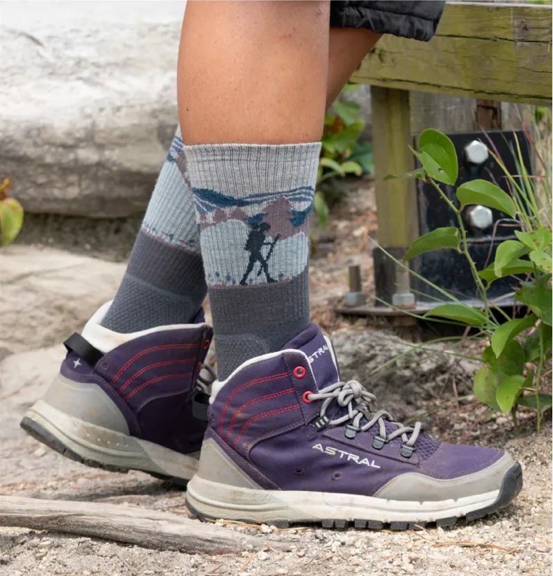 Farm To Feet Blue Ridge Trail Light Cushion 3/4 Crew in Dark Shadow-1