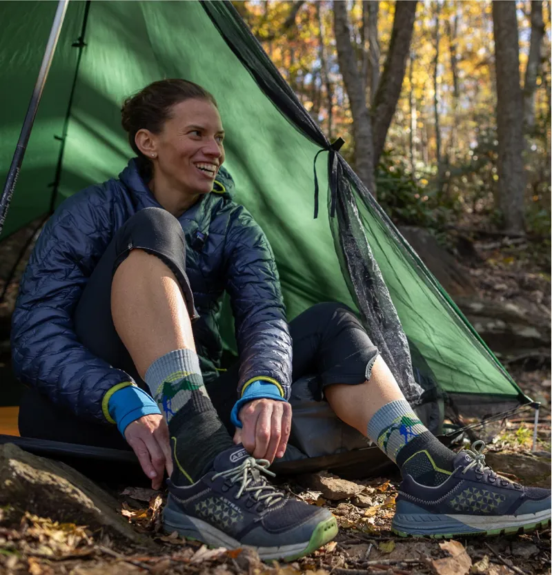 Farm To Feet Blue Ridge Trail Light Cushion 3/4 Crew in Total Eclipse-1