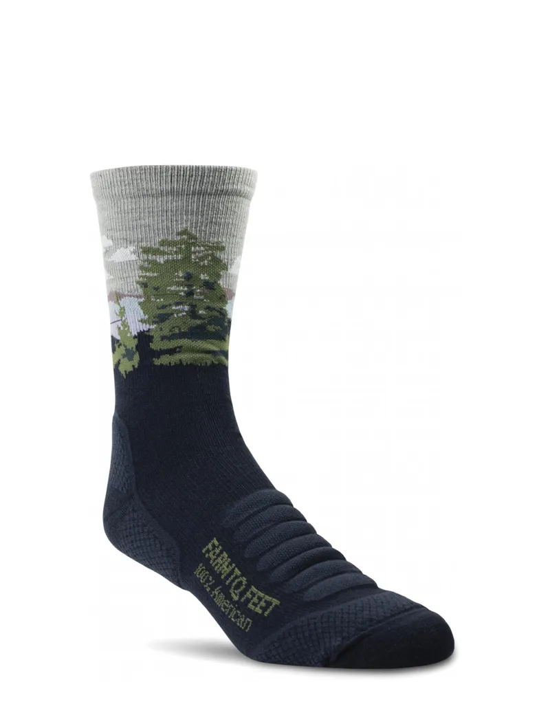 Farm To Feet Cascade Locks Light Cushion 3/4 Crew in Total Eclipse