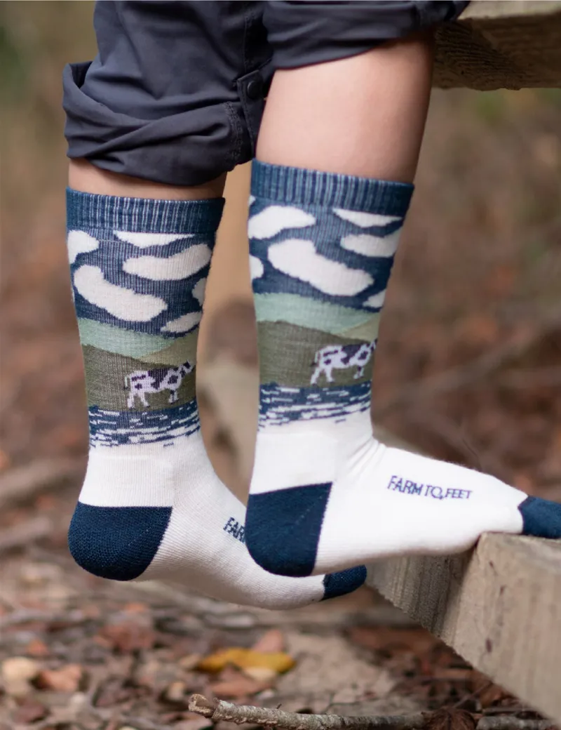 Farm To Feet Cheyenne Everyday Light Cushion Crew in Natural-1