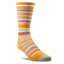 Farm To Feet Ithaca Stripe No Cushion Crew in Marmalade and Desert Tan