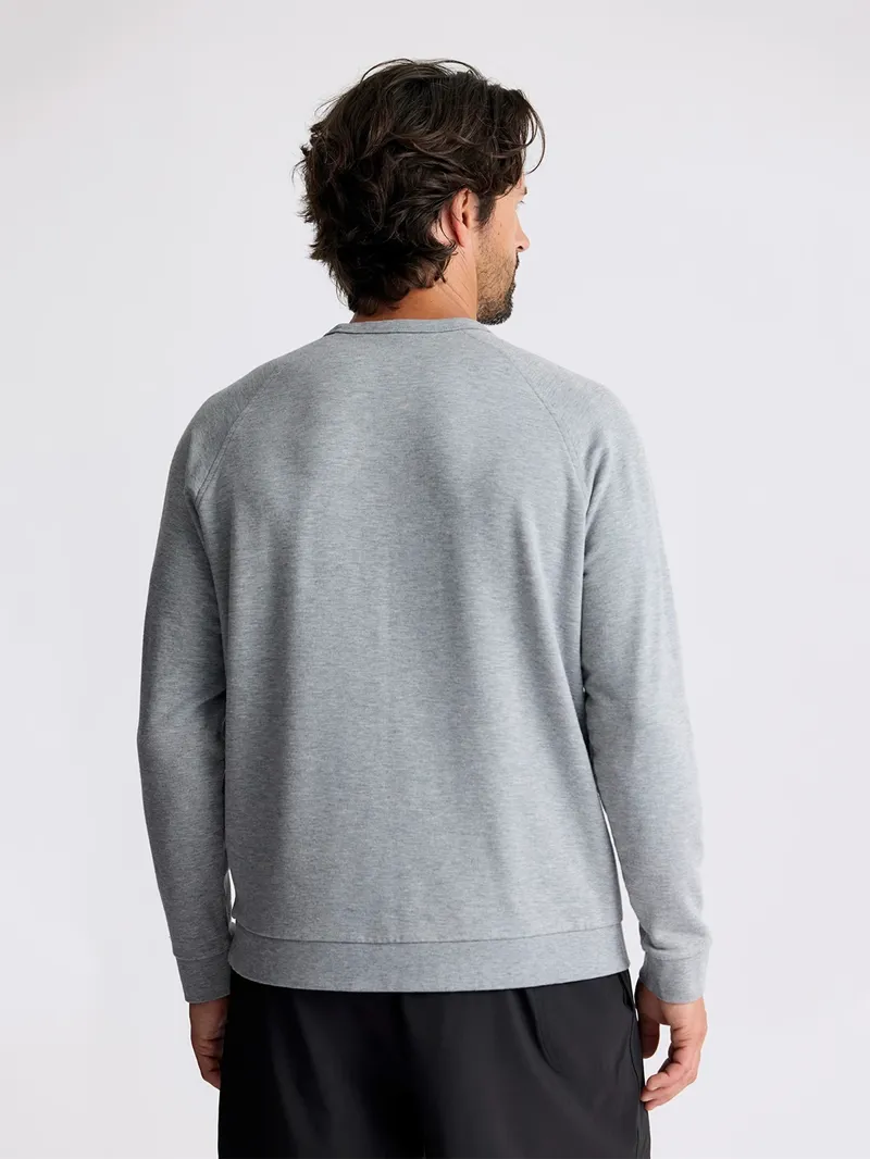 Free Fly Bamboo Lightweight Fleece Crew in Heather Grey-1