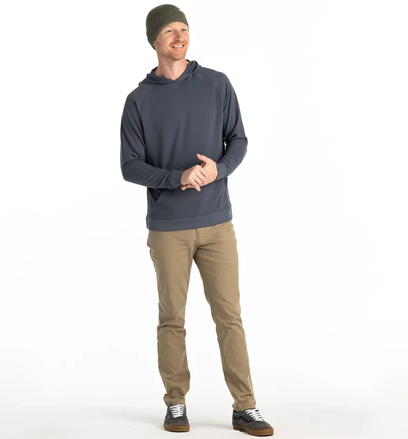 Free Fly Bamboo Lightweight Fleece Hoodie in Storm Cloud-1