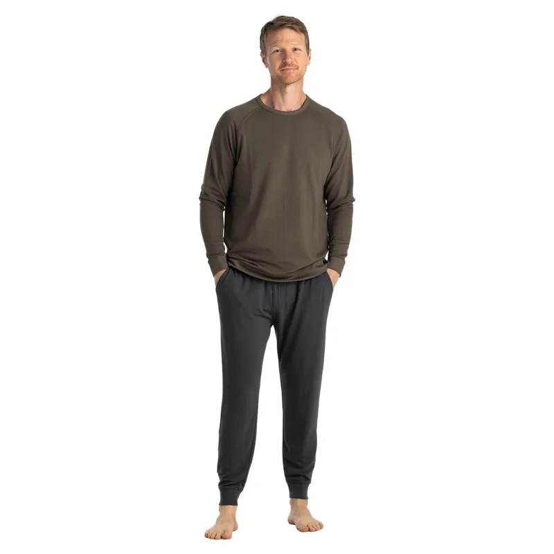 Free Fly Bamboo Lightweight Fleece Jogger in Black Sand-1