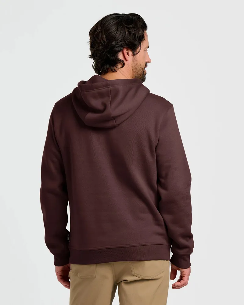 Free Fly Bamboo Northcoast Fleece Pullover Hoodie in Chestnut-3