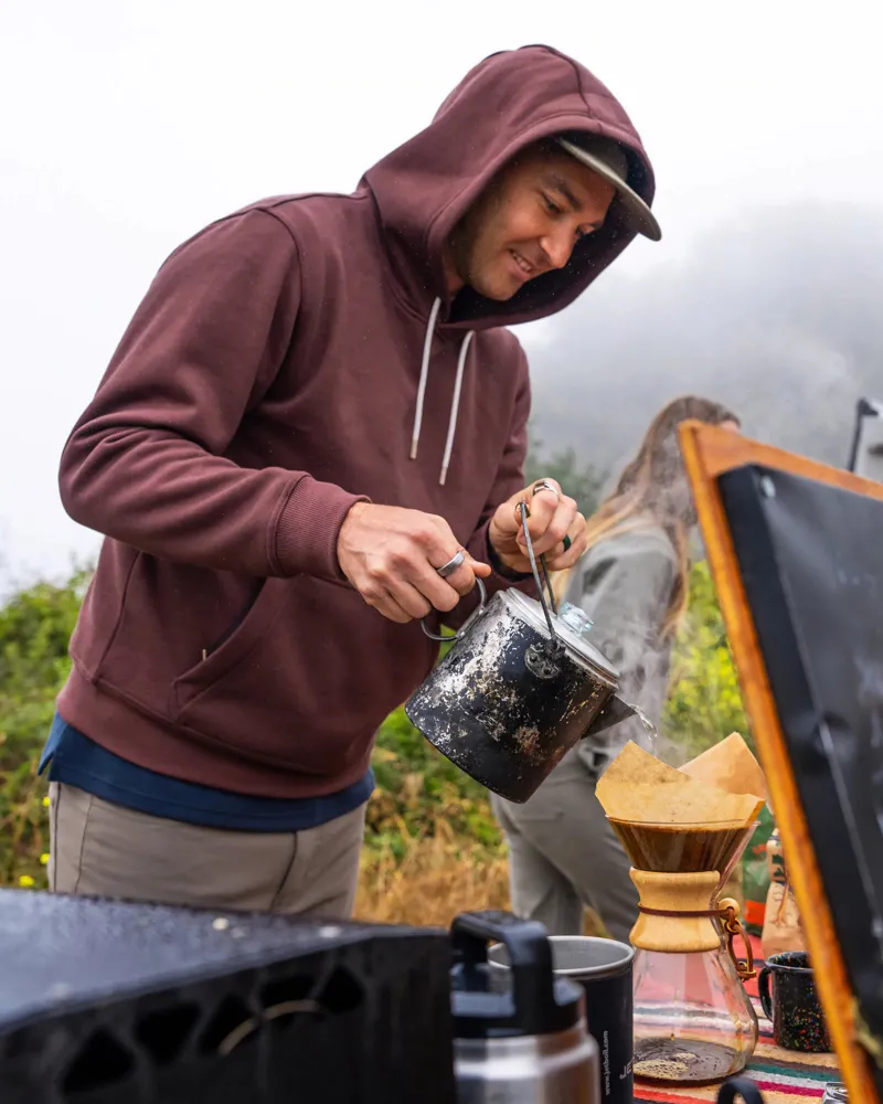 Free Fly Bamboo Northcoast Fleece Pullover Hoodie in Chestnut-5