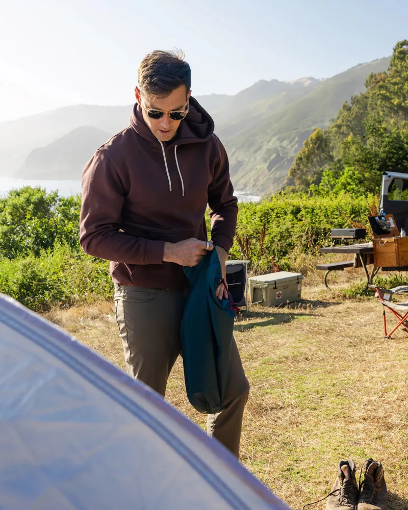 Free Fly Bamboo Northcoast Fleece Pullover Hoodie in Chestnut-6