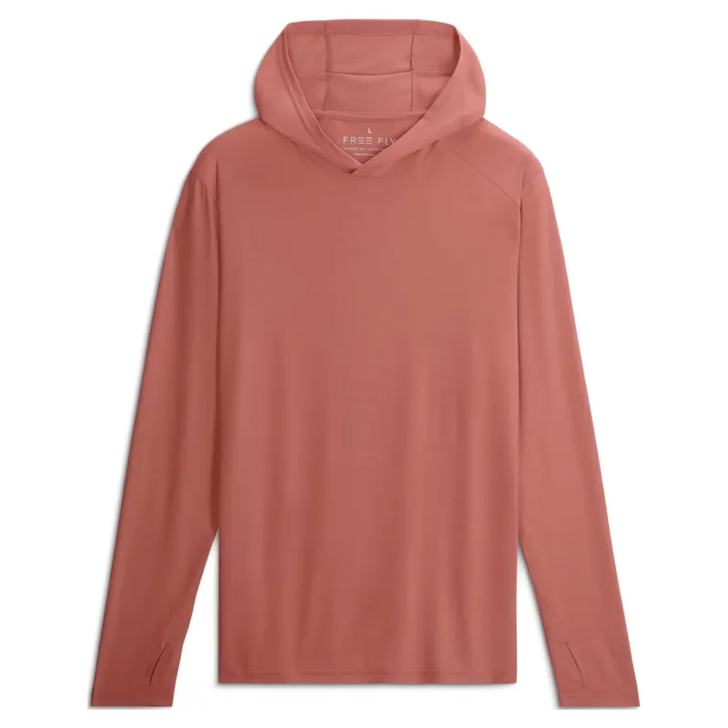 Free Fly Bamboo Shade Hoodie in Heather Red Clay