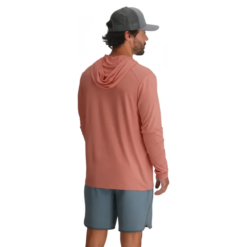 Free Fly Bamboo Shade Hoodie in Heather Red Clay-2