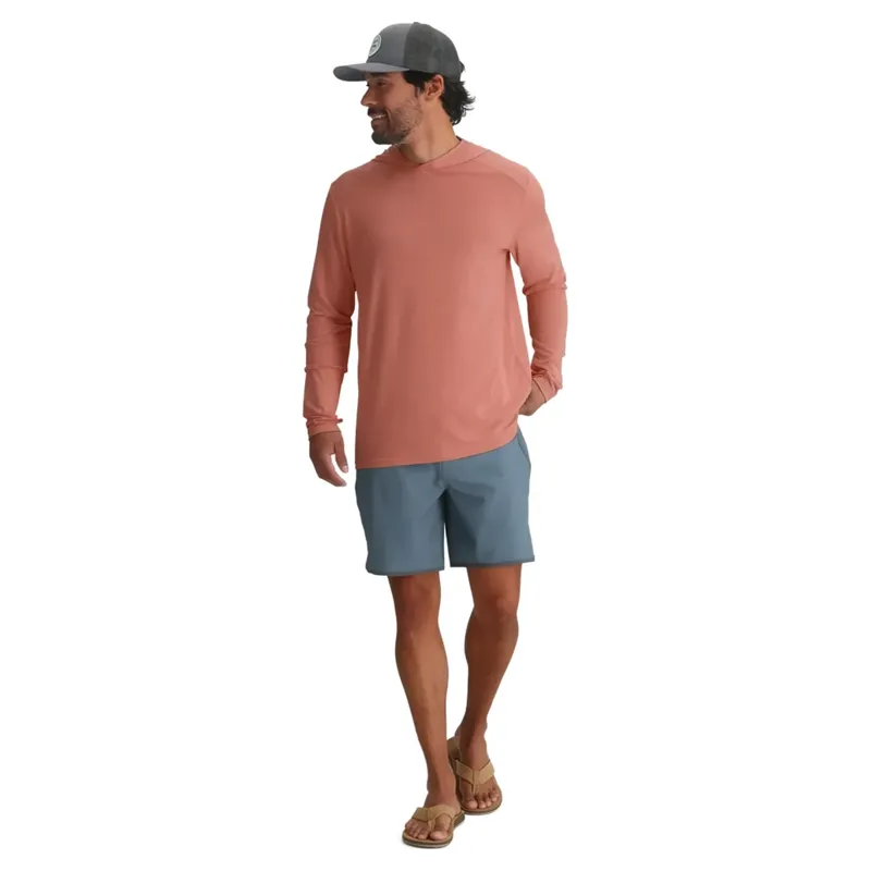 Free Fly Bamboo Shade Hoodie in Heather Red Clay-3