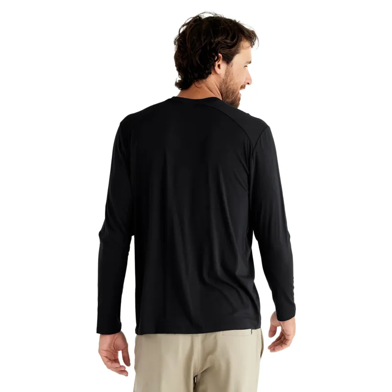 Free Fly Bamboo Shade Long Sleeve in Black-1