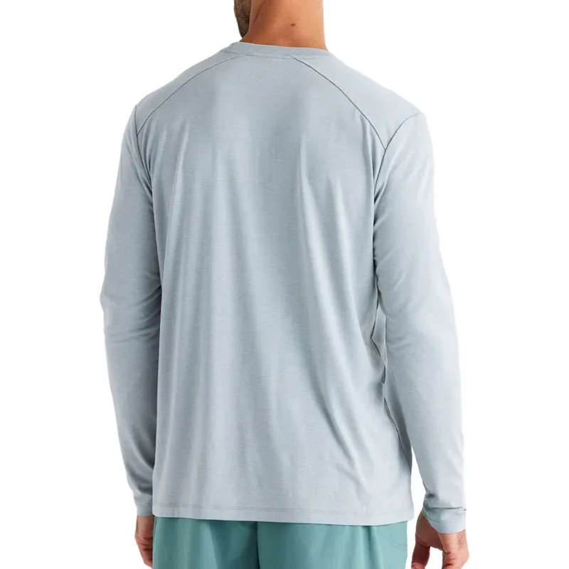 Free Fly Bamboo Shade Long Sleeve in Heather Aspen Grey-1