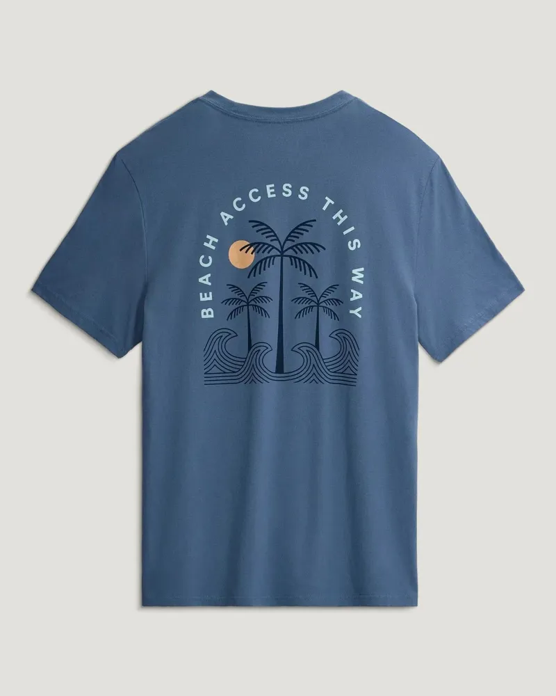 Free Fly Beach Access Tee in Pacific Blue-1