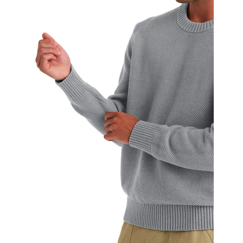 Free Fly Coastloom Crew Sweater in Heather Light Grey-2