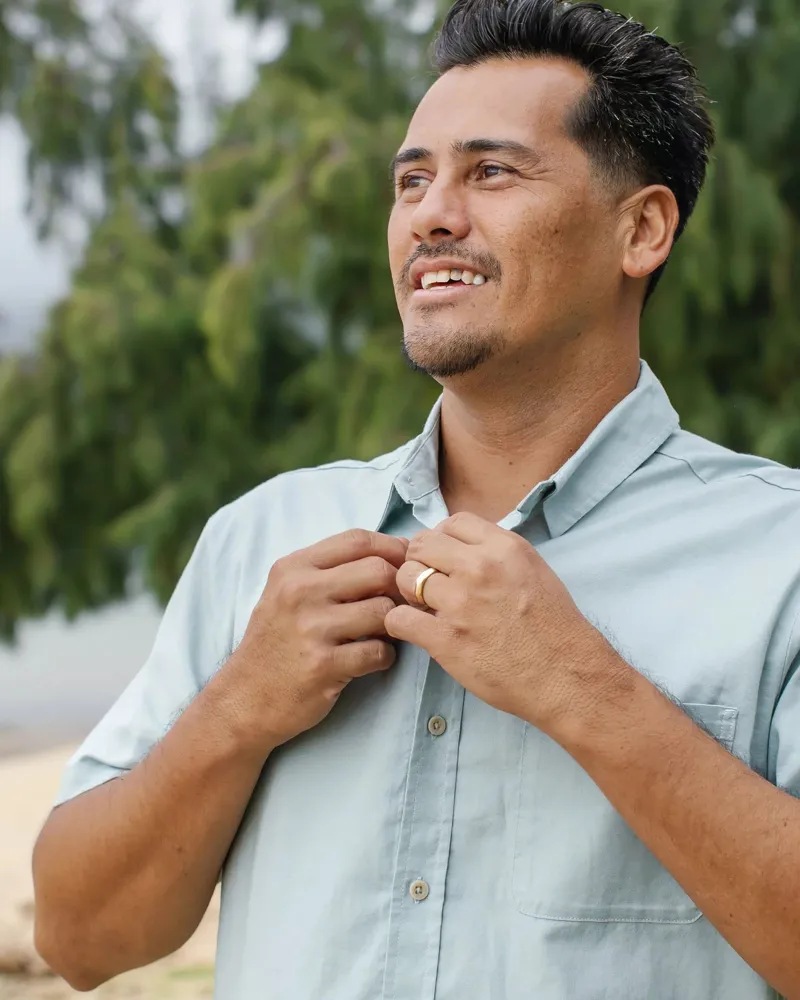 Free Fly Harbor Short Sleeve Shirt in Ocean Mist-1
