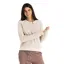 Free Fly Women's Bamboo Lightweight Fleece Crew in Stone