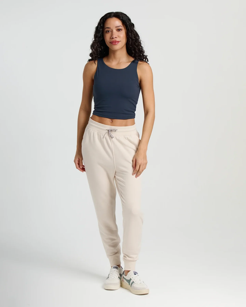Free Fly Women's Bamboo Lightweight Fleece Jogger in Stone-1