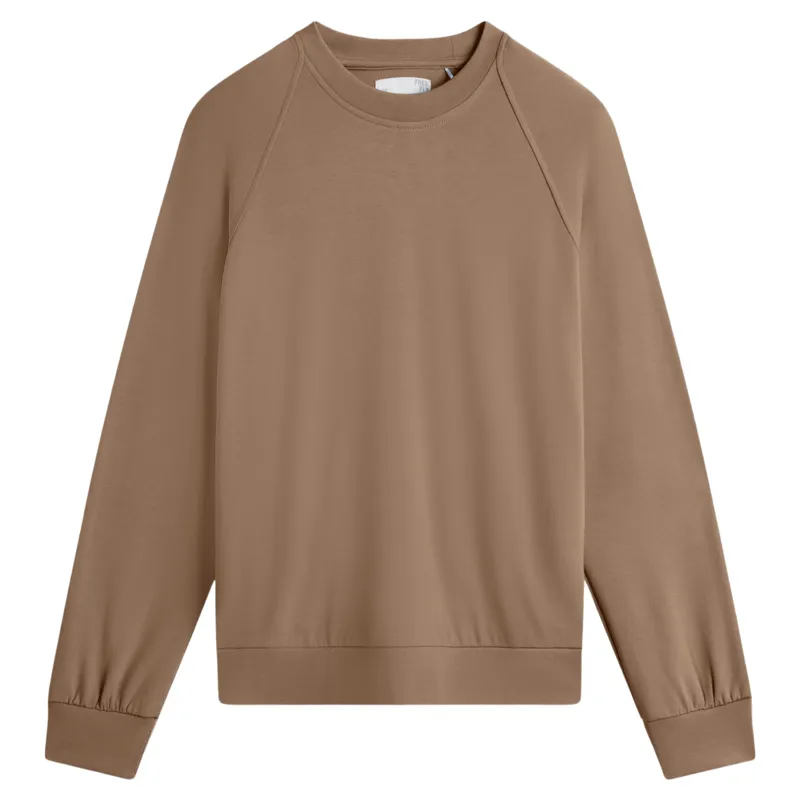 Free Fly Women's Bamboo Lightweight Fleece Crew in Fossil-3