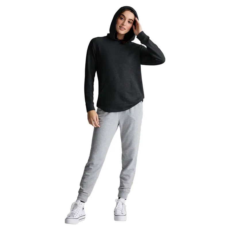 Free Fly Women's Bamboo Lightweight Fleece Hoodie in Heather Black-2