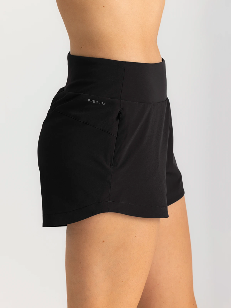 Free Fly Women's Bamboo-Lined Active Breeze Short in Black-1