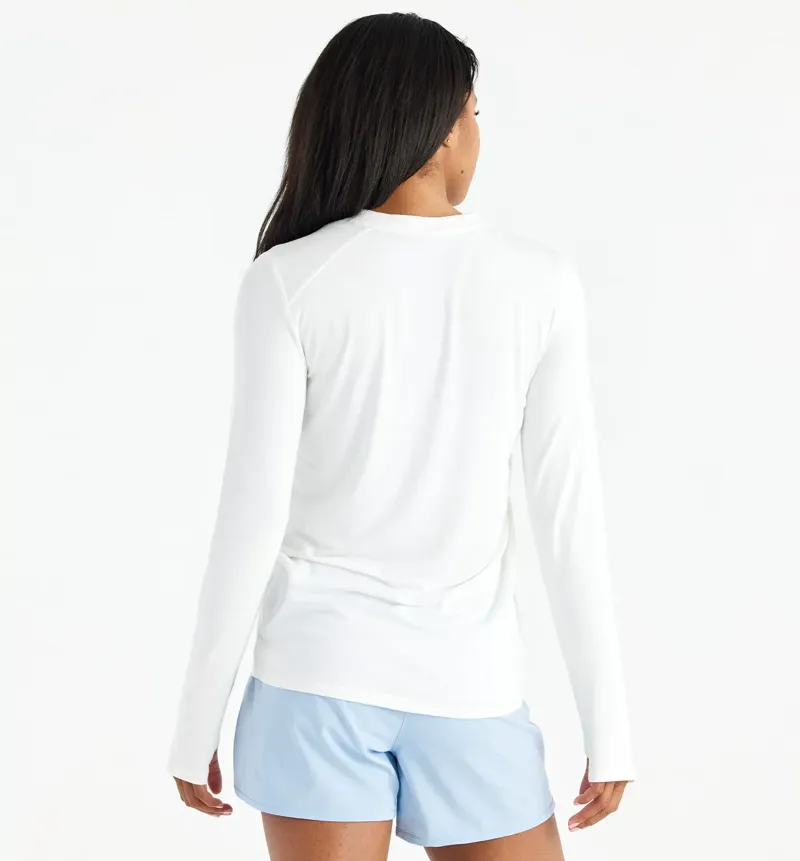 Free Fly Women's Bamboo Shade Long Sleeve II in Bright White-1