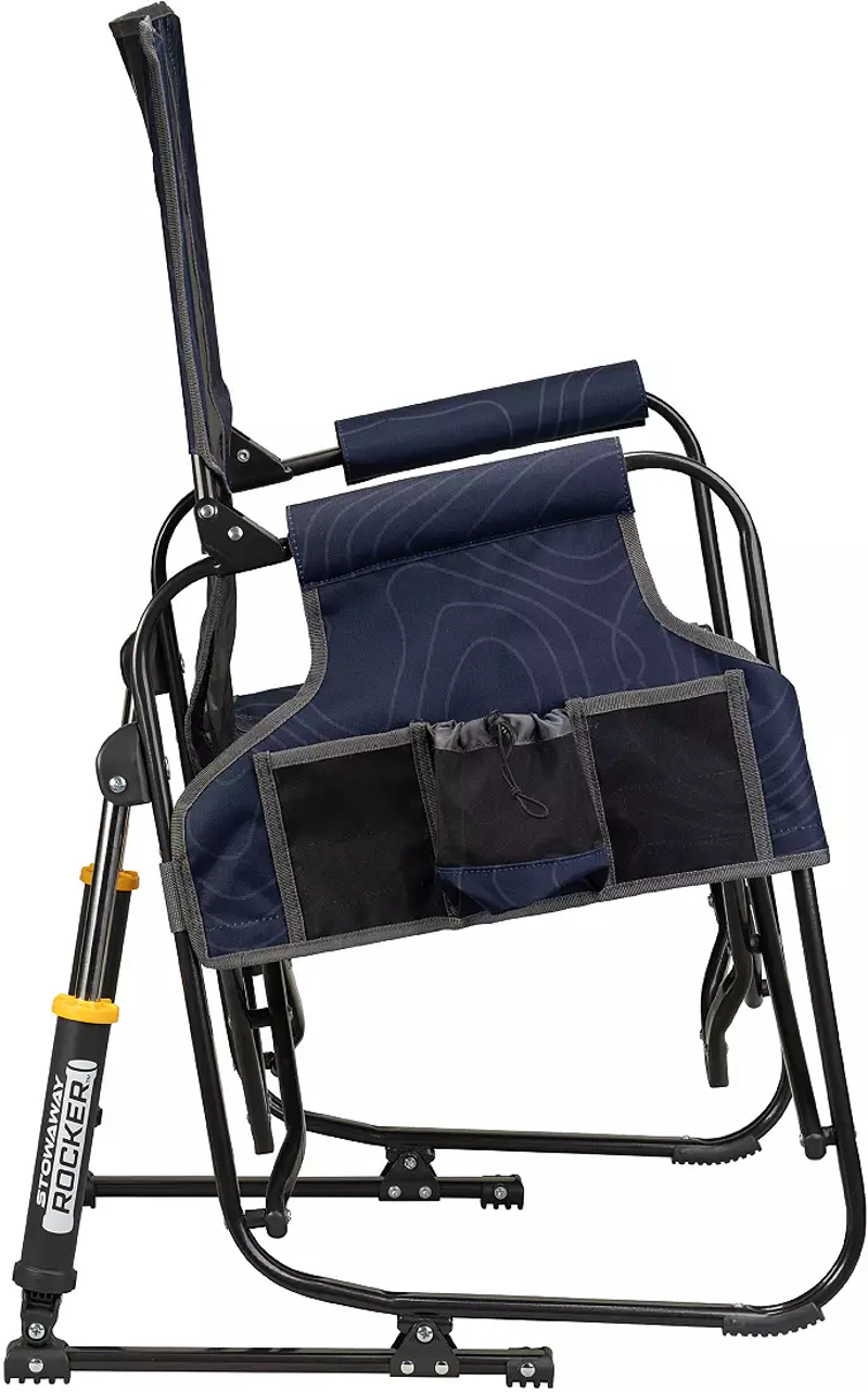 GCI Outdoor Stowaway Rocker Chair in Navy Topo-3