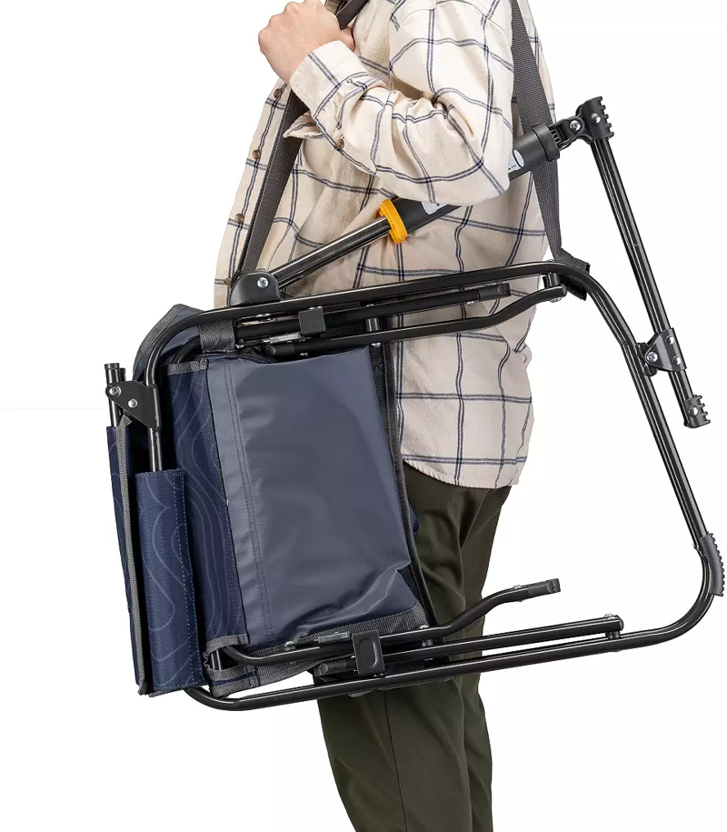 GCI Outdoor Stowaway Rocker Chair in Navy Topo-8