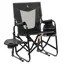 GCI Outdoor Stowaway Rocker w/ Side Table in Dark Charcoal