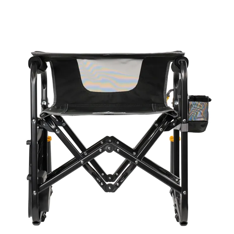 GCI Outdoor Stowaway Rocker w/ Side Table in Dark Charcoal-3