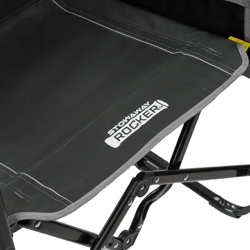 GCI Outdoor Stowaway Rocker w/ Side Table in Dark Charcoal-6